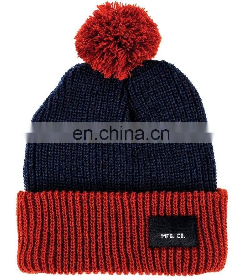 Cheap Wholesale Leather Patch Beanies, Custom Patch Winter Beanies Hat