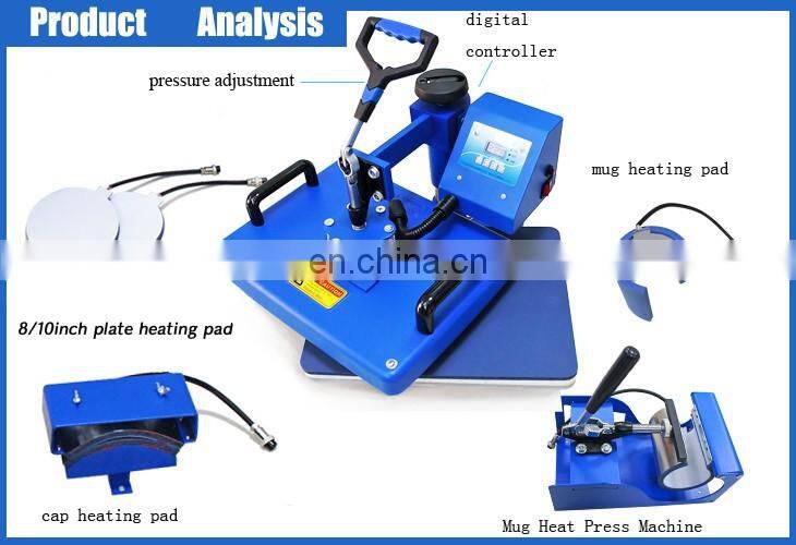 6 in 1 digital heat press printing machine dye sublimation machine price