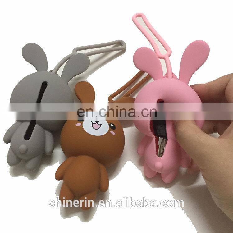 Fashion Girls Clutch Coin Bag Promotion Kawaii Animal Cartoon Silicone Wallet Purse