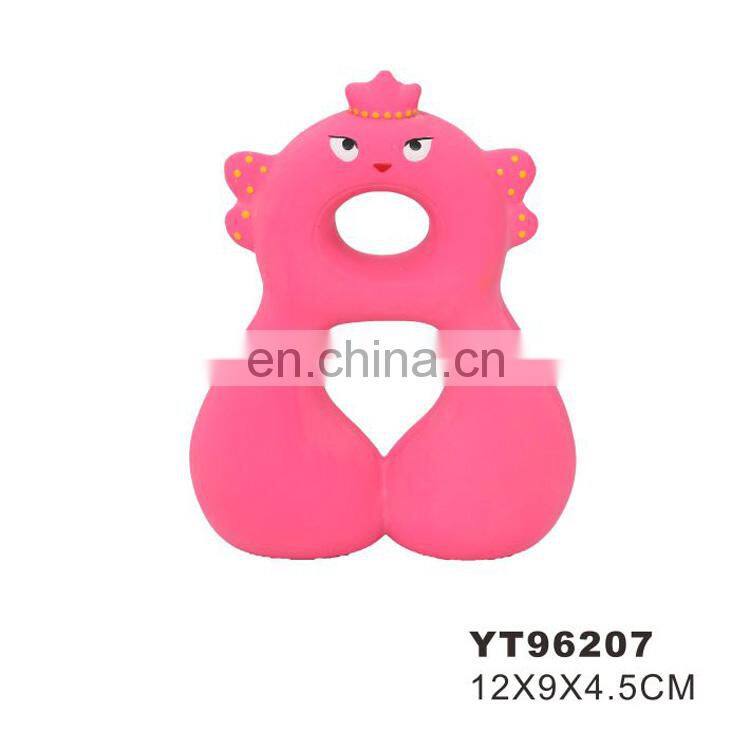 Cute pig interactive dog toy pet latex toy with oink squeaker