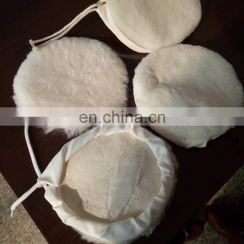 3" 4" 5" 6" 7" 8" inch lamb wool polishing pad discs / polishing bonnets with drawstring system