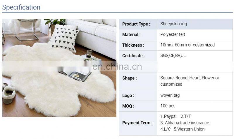 60x90cm faux fur rug for living room