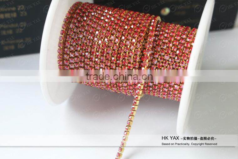 X0629 High quality crystal chain trimming;cheap crystal trimming wholesale;crystal rhinestone chain trimming