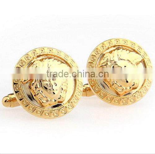 Gold Medusa Greek Mythology Protectres?s Novelty Wedding mens Cufflinks