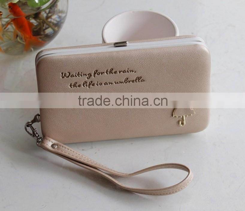 Multicolor Handbag decorated with Umbrella PU Material Pu Leather Mix color Type clutch