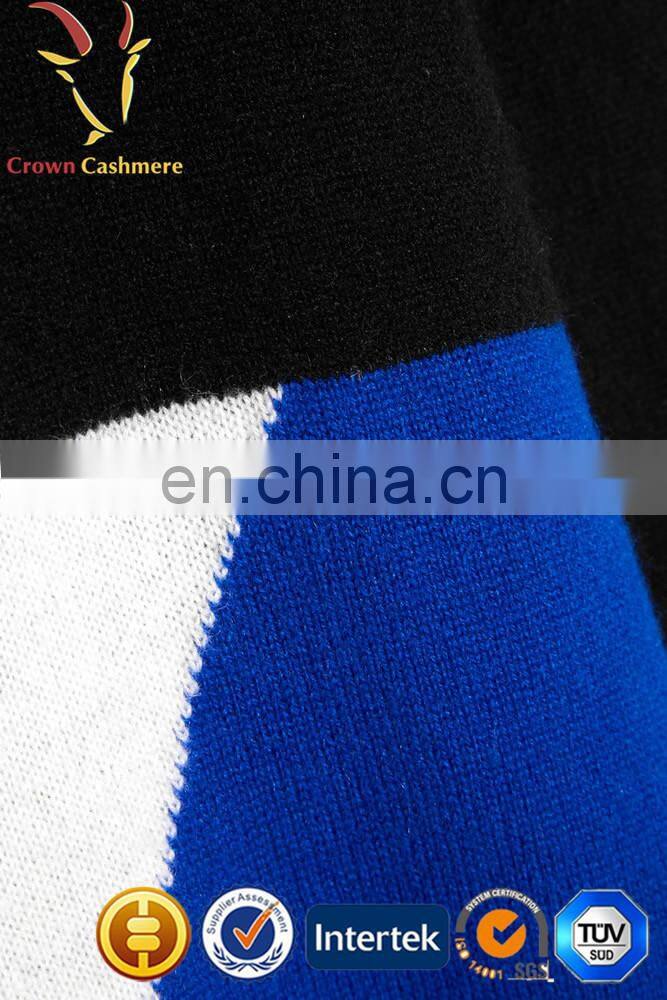 Cashmere Star Design Round Neck Sweater Lady Pullover Sweater