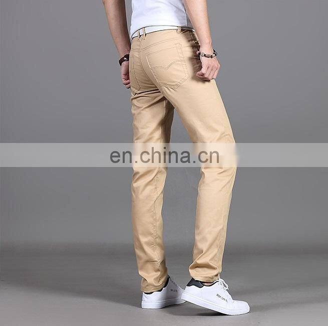 Custom spring new men's fashion work pants breathable casual slim pants