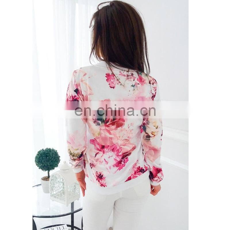 Manufacturers wholesale plus size women's spring and summer thin 3D printing long-sleeved sweater pricing jacket