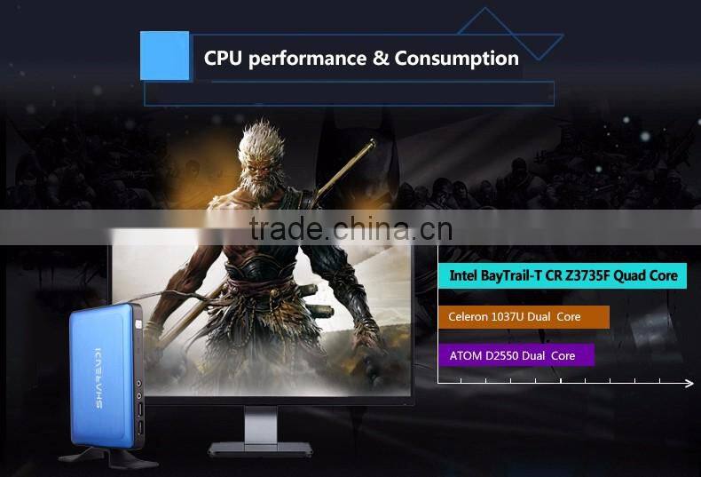 industrial pc x86 cheap educational thin client K600 blue alumnium alloy case 2GB 32GB