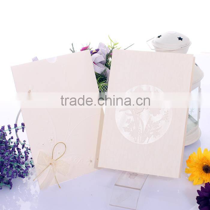 Fancy Factory Price Embossed Wedding Invitation Card Customised