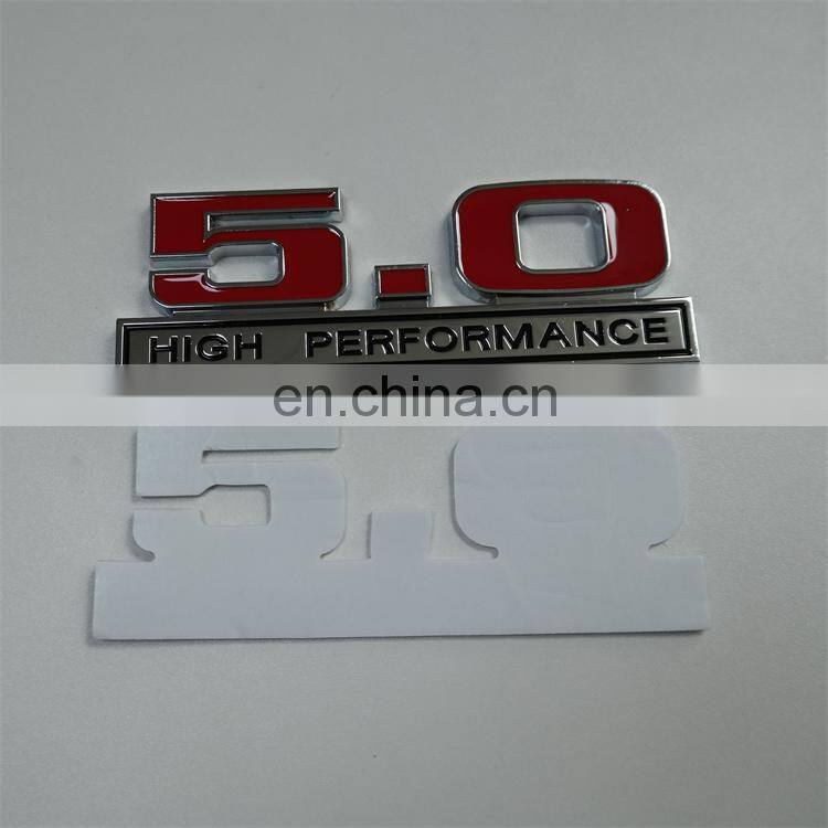 Auto Custom Metal Chrome Red Emblem Letter Sticker
