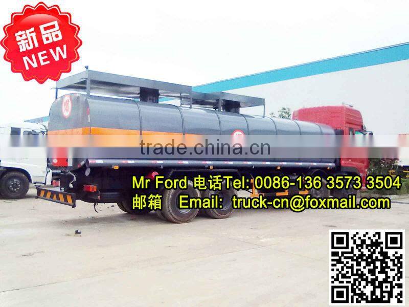 TEL Dongfeng 8x4 red cabin 25000L asphalt tanker truck liquid bitumen tanker truck crude oil tanker truck 0086-13635733504