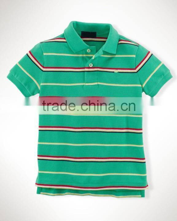 Childrens/Kids Boys' 2-7 Years Cotton Multi-Striped Polo