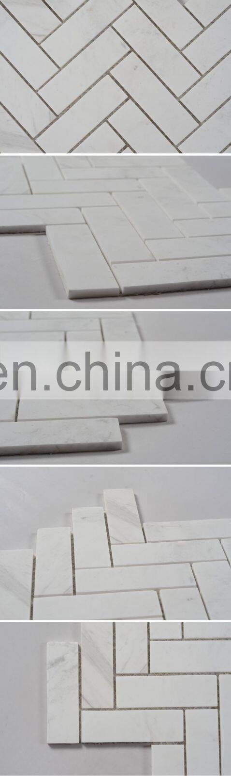 Cheap carrara chevron marble bathroom herringbone floor tile mosaic tiles medallion dubai