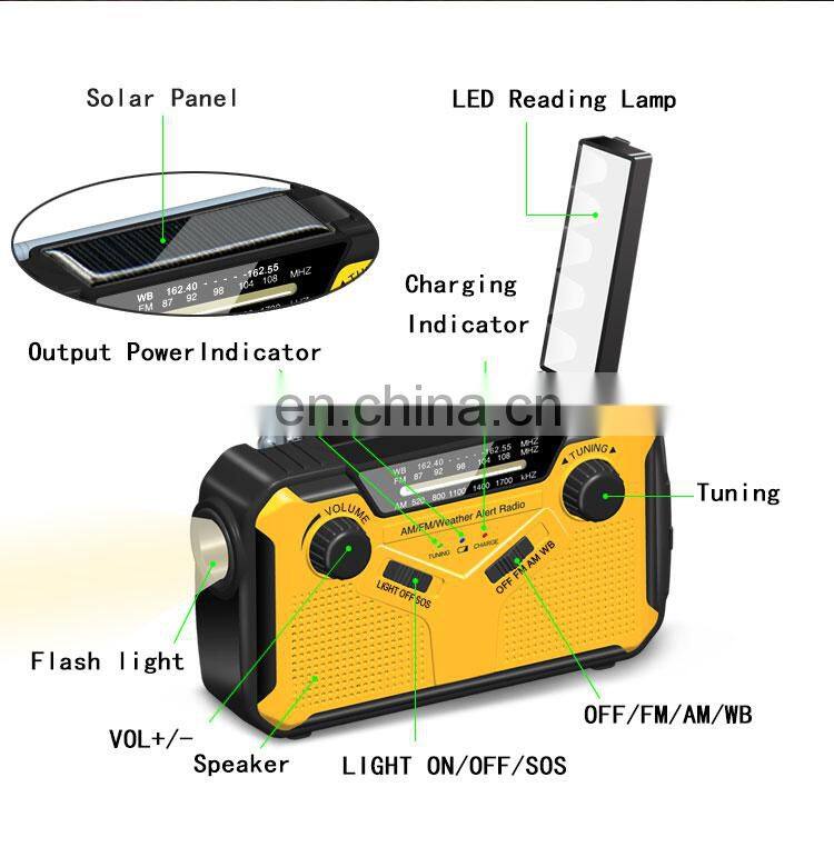 small pocket am fm portable radio with built-in rechargeable emergency light weather crank solar radio emergency flashlight