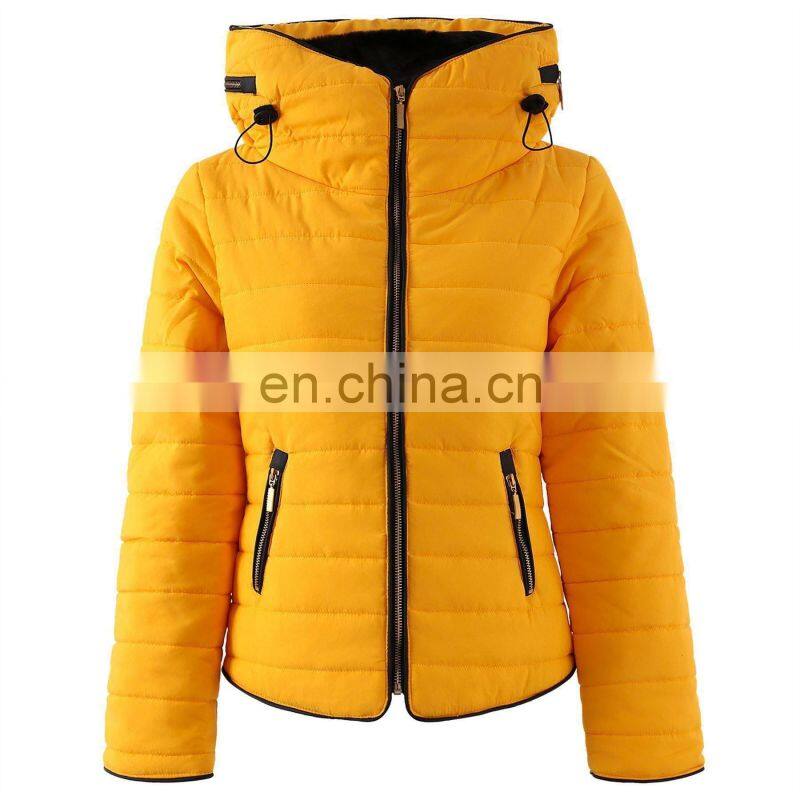 Ladies Quilted Hoodies Jacket Winter warm casual jacket quilted padded jacket for women