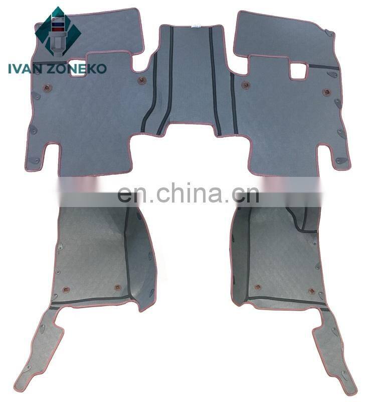 Auto Accessories vehicle interior leather floor car mats 5 seat Set for Ssangyong kyron 2007-2015