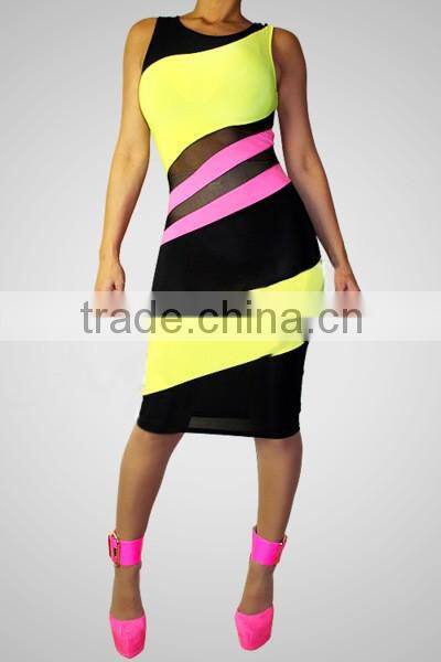 Ladie fashion dress Sleeveless evening dress sexy free prom dress