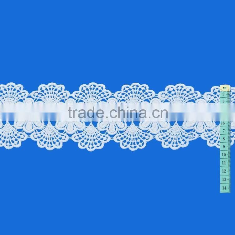 Wholesale China Factory soft guipure scalloped lace trim neck crochet cotton collar
