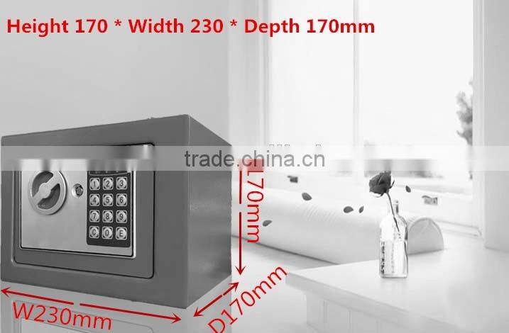 Red Mini Safes Box Key Operated Home Security Money/Cash Safes