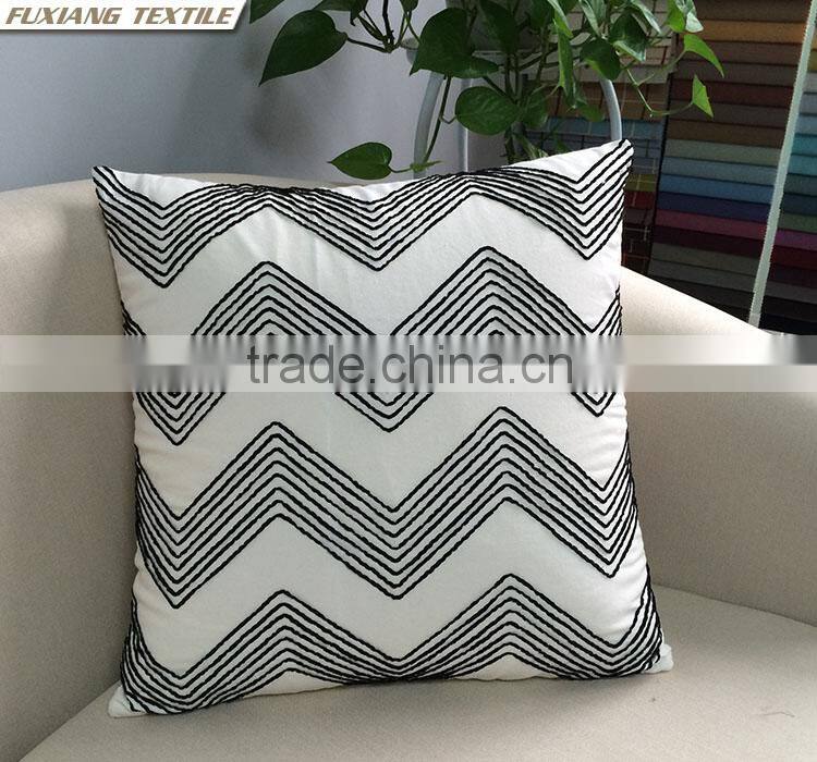 Embroidered Zig-Zag Type Sofa Chair Home Decor Pillow Cushion