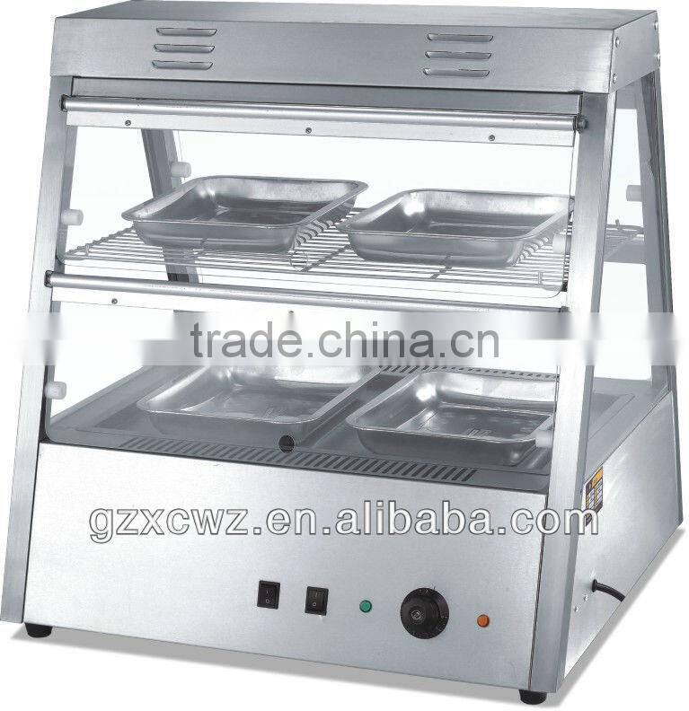 glass restaurant food display warmer