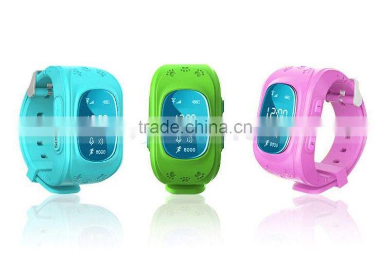 Silicone SOS Phone Emergency GPS Tracker Kid Phone Wrist Watch With SIM Card Slot Phone Call For Children Old People