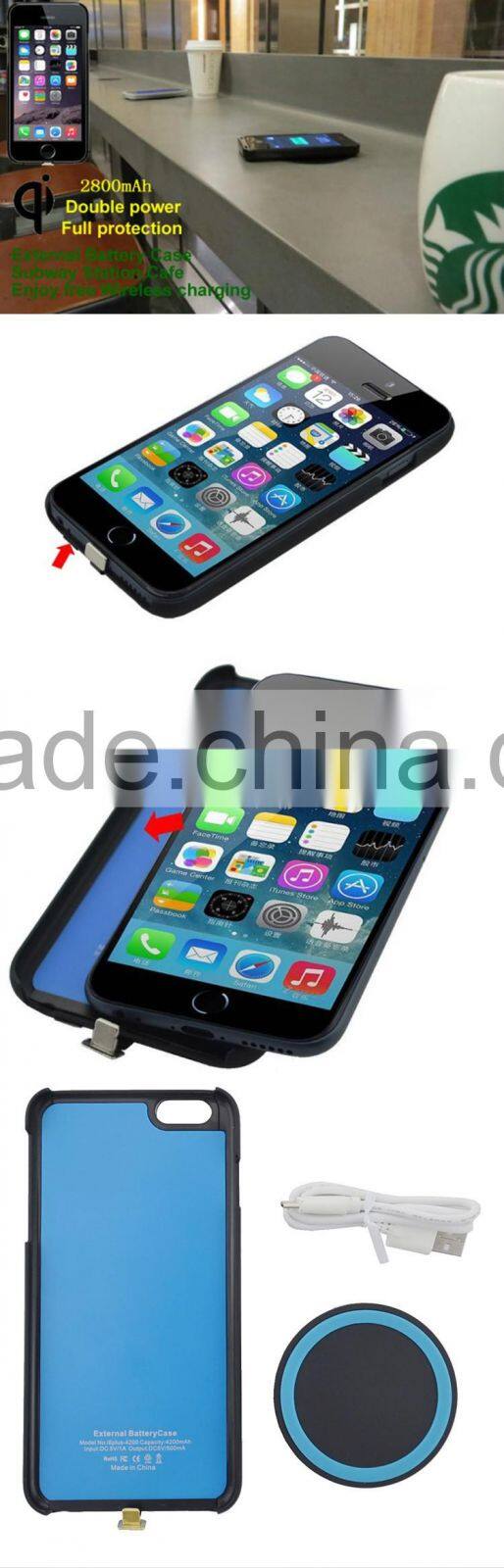 Solar phone case battery charger for phone case power bank case power case battery replacement back cover case for iphone 6 plus