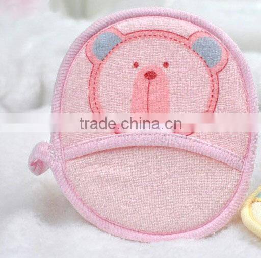 Cute Embroidery Animals 100%cotton Babies Terry cloth wash mitt