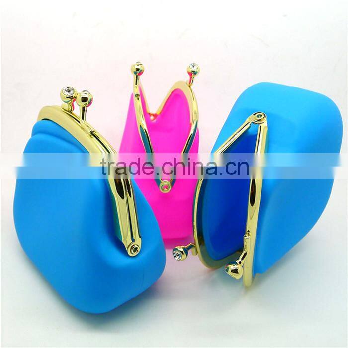 Candy Color Waterproof Rectangle Shape Silicone Rubber Coin Holder Purses for Makeup silicone Bag