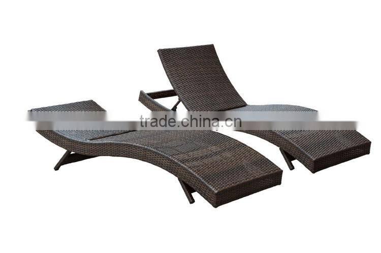 Rattan Outdoor Deck Chair Beach Wicker Lounge Chair Rattan Deck Chair