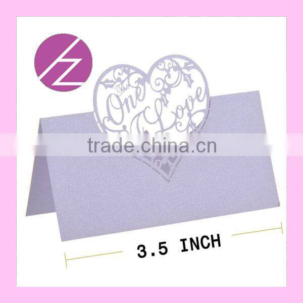 Latest Design Laser Cut Place Card Holder Table Seat Card for Wedding ZK-53