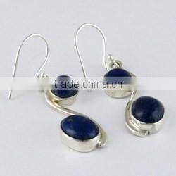 Excellent Deep Blue Lapis 925 Sterling Silver Earring, 925 Silver Jewelry, Sterling Earrings
