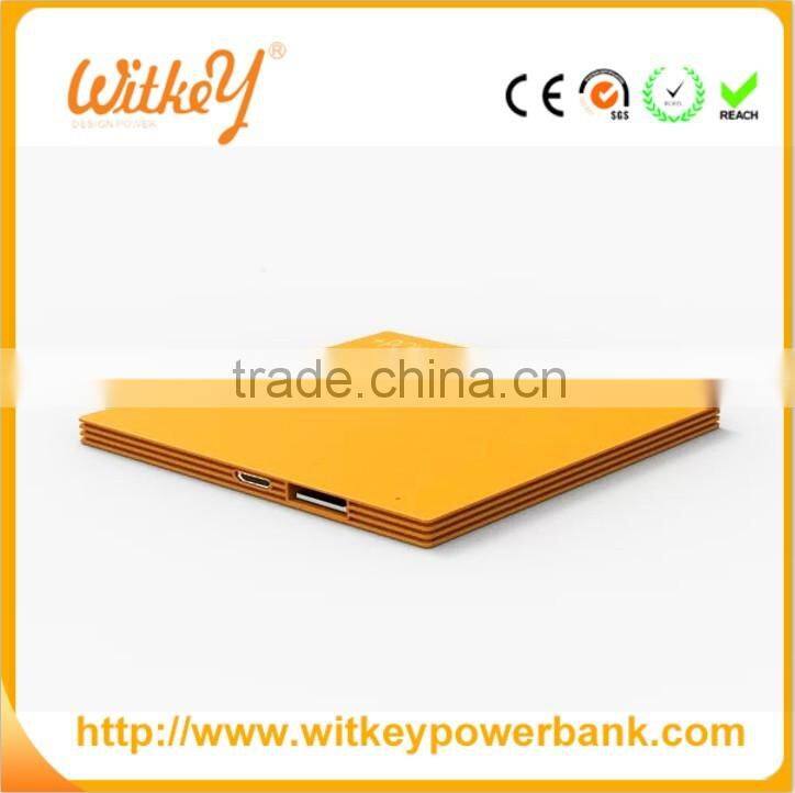 Super slim Aluminum and ABS material mobile power bank 2500mAh