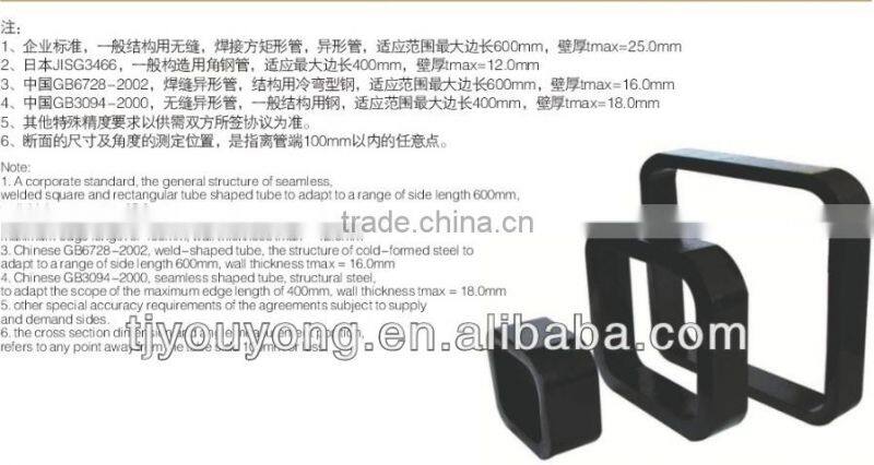 china manufaturer construction material weight ms square pipe 50mm