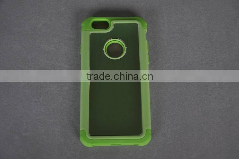 Factory price !High quality 3 in 1 hybrid (PC+TPU+Aluminum)Case for iphone 6 (4.7 inch)