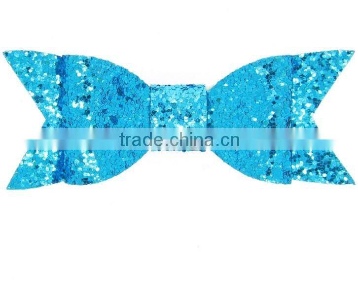 Hot selling sequin hair bow with clip boutique hair bow handmade sequin hair clip CB-3590