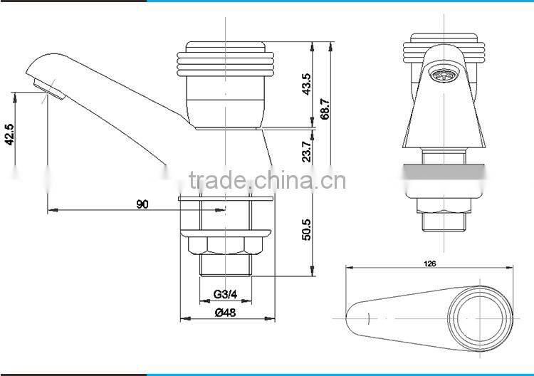 Alibaba Hot Sale Bathroom Accessories Single Handle Bathroom UPC Taps