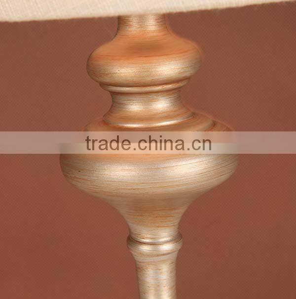 small iron reading lamp with linen shade