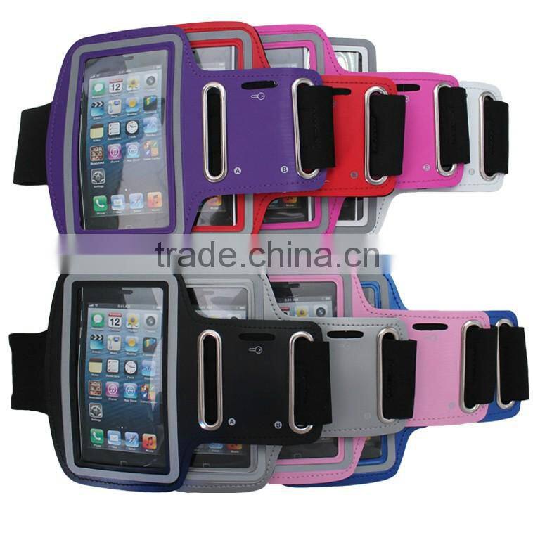 Promotional Neoprene+PU Frosted Super slim sport armband for iphone 5
