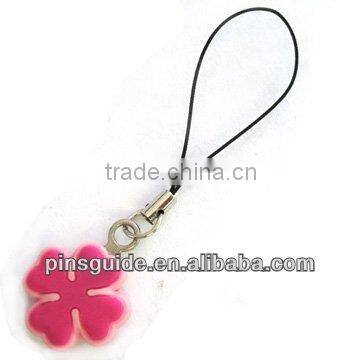 Wholesale round shaped personalizados soft pvc phone strap