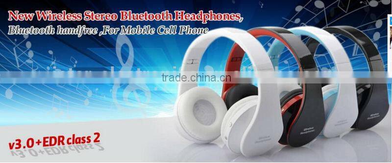 Super bass bluetooth headset headphone for xiaomi mi3 iphone with TF card slot and FM