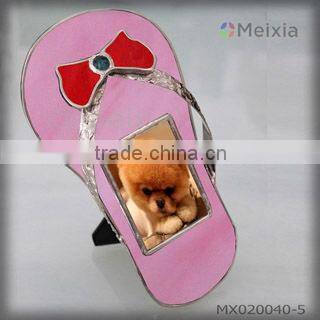 MX020040-16 china wholesale tiffany style stained glass shoe design photo picture frame for home decoration