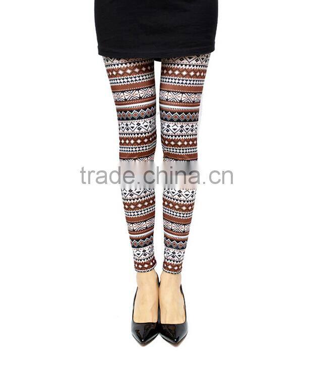 White Black Deer print Tribal Leggings wholesale women custom leggings