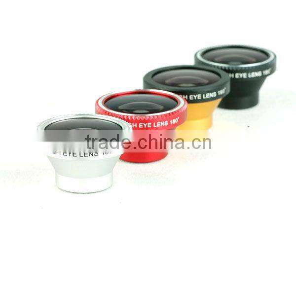for iphone4 camera lens 180 degree fisheye lens with case
