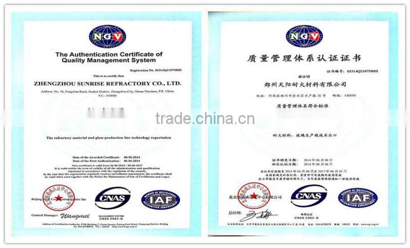 Glass furnace use fused casting alumina refractory