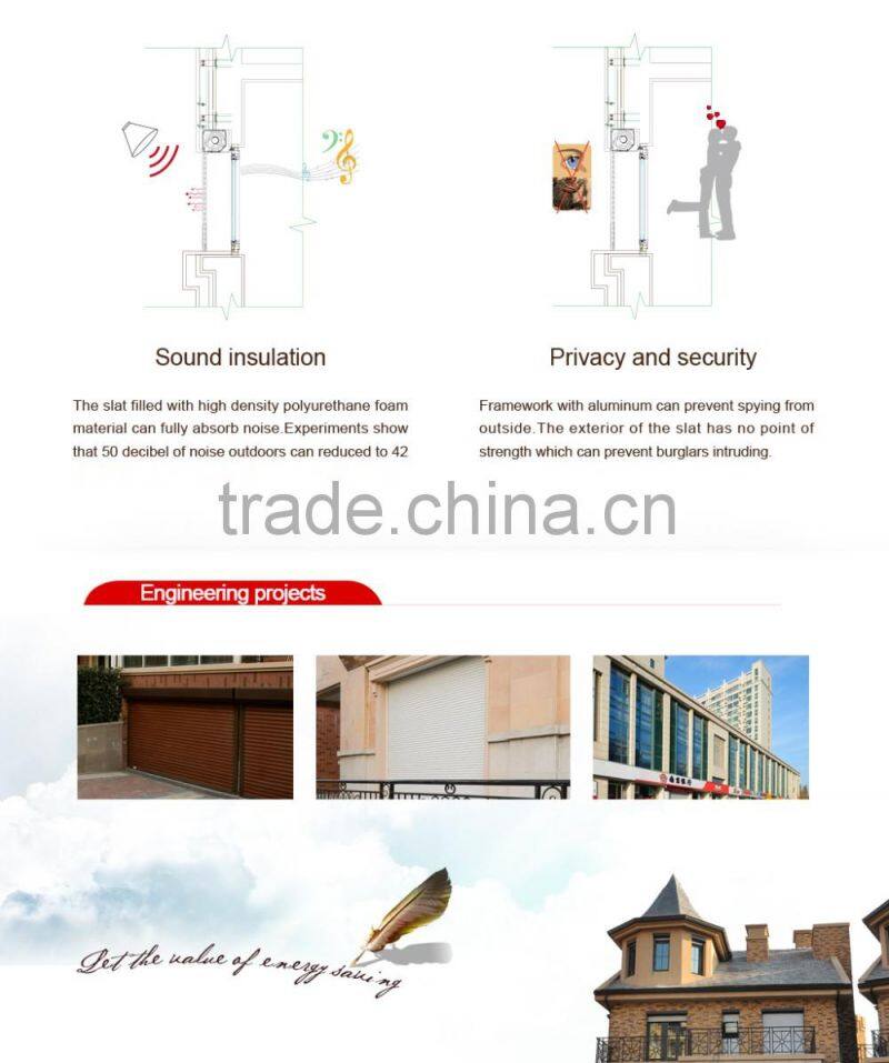China supplier for 39mm aluminum roller shutter slats with remote control switch