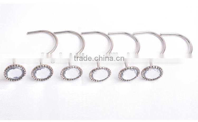 2015 Hot sale PEVA dot prnting shower curtain set for bathroom , best price shower curtain hooks