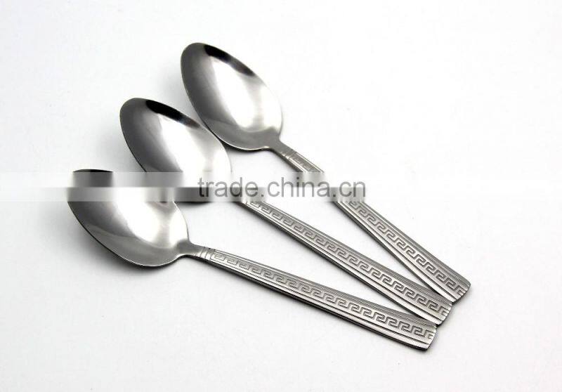 2016 top quality stainless steel soup & salad spoon