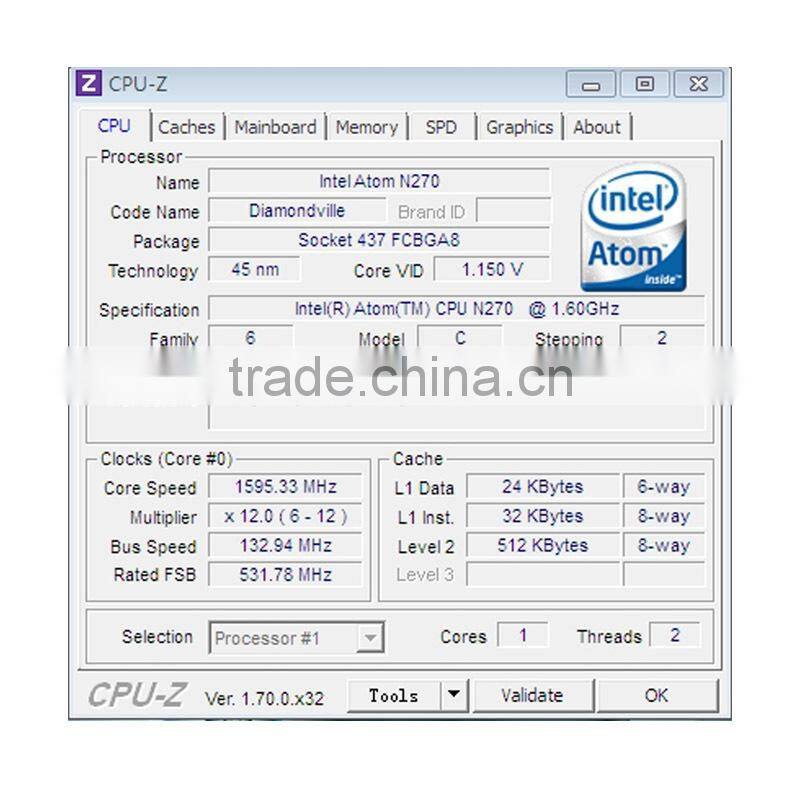 Wholesale Mini PC Computer Industrial PC Single Board Computer L18Y N270 Support Win7/XP/Win 8